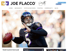 Tablet Screenshot of joeflacco5.com